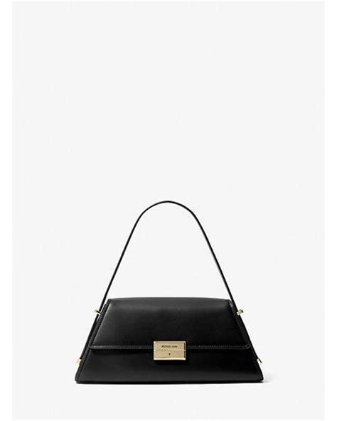 michael kors ludlow bag black|Michael Kors leather shoulder bag.